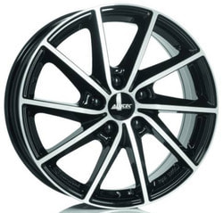 Диски Alutec 7x17 5/114,3/48,5/67,1 Alutec Singa diamond black front polished (SIN70748L13-1) лит. (фото)