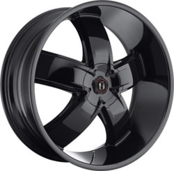 Диски Harp 9,5x20 6/139,7/15/108,1 HARP Y-18 GLOSS BLACK WITH CHROME ACCENTS (WHS218372) лит. (фото)