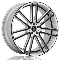 Диски Koko Kuture Wheels 8,5x20 5/114,3/35/73,1 KOKO KUTURE WHEELS Koko Kuture Massa-7 SILVER BLACK лит. (2085F35KOM7SB) (фото)