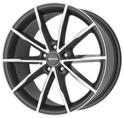 Диски Mak 7x17 5/100/38/57,1 MAK RINGE Gun Metallic Mirror Face лит. (фото)