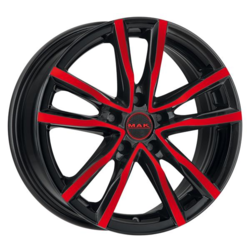 Диски Mak 7x17 5/114,3/40/76 MAK Milano (black and red) лит. арт. (F7070MIBR40FF) (фото)