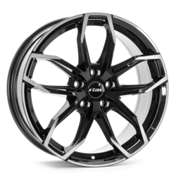 Диски Rial 8x18 5/114,3/39/70,1 RIAL Lucca diamond black front polished (LUC80839B83-1) лит. (фото)