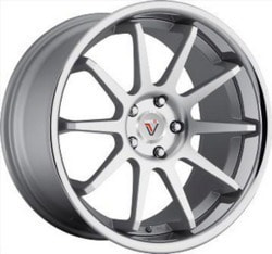  Vissol 9x22 5/114,3/38/73,1 VISSOL F-600 MATTE SILVER WITH MACHINED FACE AND CHROME STAINLESS STEEL LIP . . (9195064) ()
