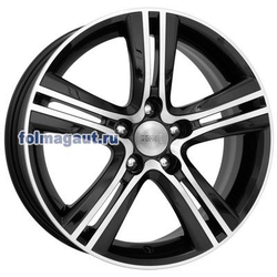 Диски КиК 6,5x16 5/114,3/41/67,1 КиК КС613 (БОРЕЛЛИ) АЛМАЗ ЧЕРНЫЙ (WHS215595) лит. (фото)