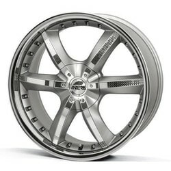 Диски Antera 9,5x20 5/120/40/74,1 ANTERA 389 SILVER MATT LIP POLISHED (389 950 G02) лит. (фото)