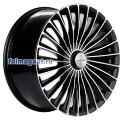 Диски Khomen Wheels 9,5x20 5/112/38/66,6 KHOMEN WHEELS KHW2008 (TURBO II S-CLASS) BLACK-FP (WHS506040) лит. (фото)
