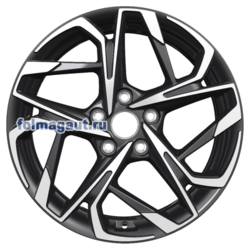 Диски Khomen Wheels 7x17 5/114,3/48,5/67,1 KHOMEN WHEELS KHW1716 (SPORTAGE) BLACK-FP (WHS498549) лит. (фото)