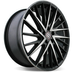 Диски Harp 8,5x20 5/112/35/66,6 HARP Y-697 SATIN-BLACK-WHITE-MACHINED-FACE-AND-TINTED-CLEAR (9191585) лит. (фото)