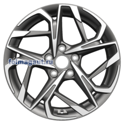Диски Khomen Wheels 7x17 5/114,3/48,5/67,1 KHOMEN WHEELS KHW1716 (SPORTAGE) GRAY-FP (WHS498114) лит. (фото)