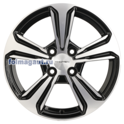 Диски Khomen Wheels 6x15 4/100/45/54,1 KHOMEN WHEELS KHW1502 (SOLANO) BLACK-FP (WHS498738) лит. (фото)